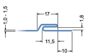 ролики для питтсбурского фальца (1,0-1,5 мм) на RAS 22.09 комплект роликов для формирования профиля фальца на станке