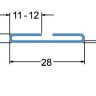 ролики для сдвижного фальца (0,5-1,0 мм) на RAS 22.07 - исполнительные размеры фальц-рейки